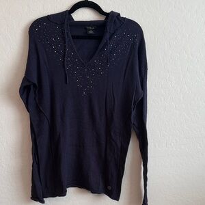 Calvin Klein Jeans Navy V-Neck Sweater